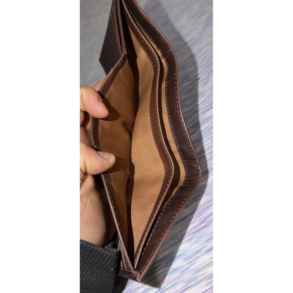 Carhartt Men's Brown Oil Tan Leather Wallet WW0219 Tri Fold - Brand New